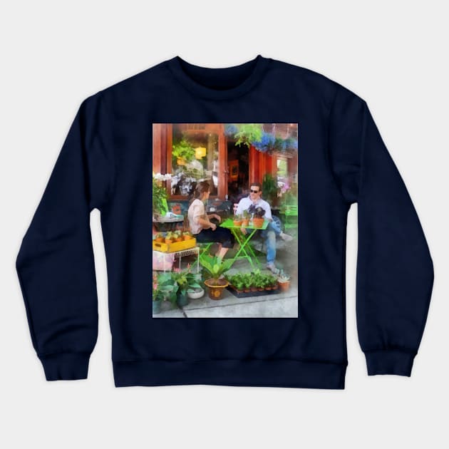 Hoboken NJ - Antiques to Sandwiches Crewneck Sweatshirt by SusanSavad